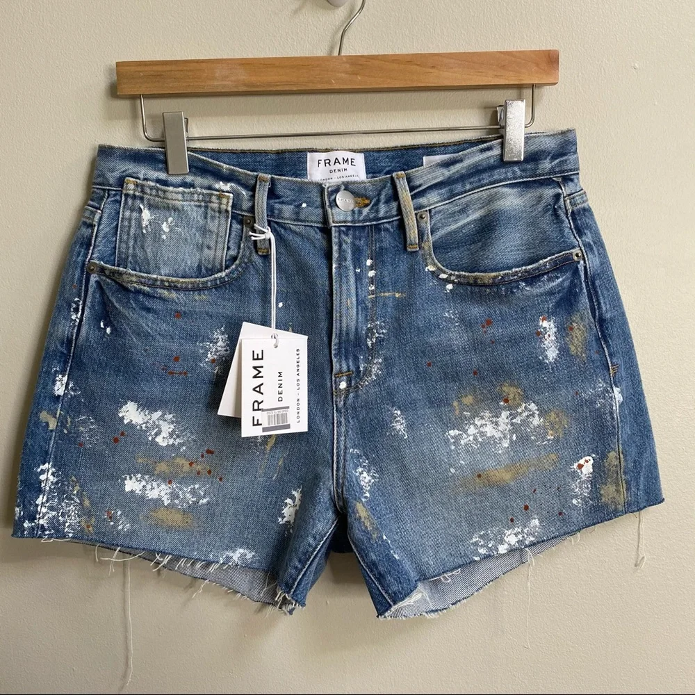 FRAME Le Stevie Short Raw Edge Dawes Shorts Size 27
